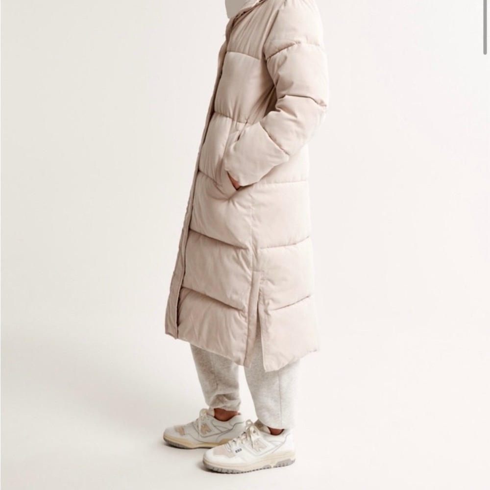 Abercrombie long puffer coat small